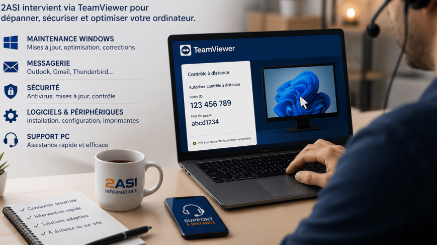 Soutien informatique à distance professionnel